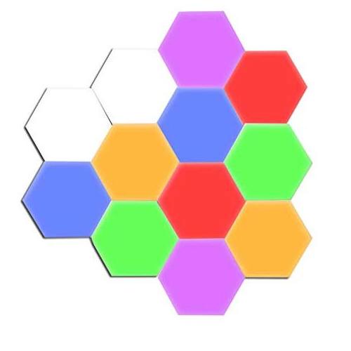 Modular Hexagon LED Lights Smart LED Wall Light Panels Touch Control RGB Night Light for Home