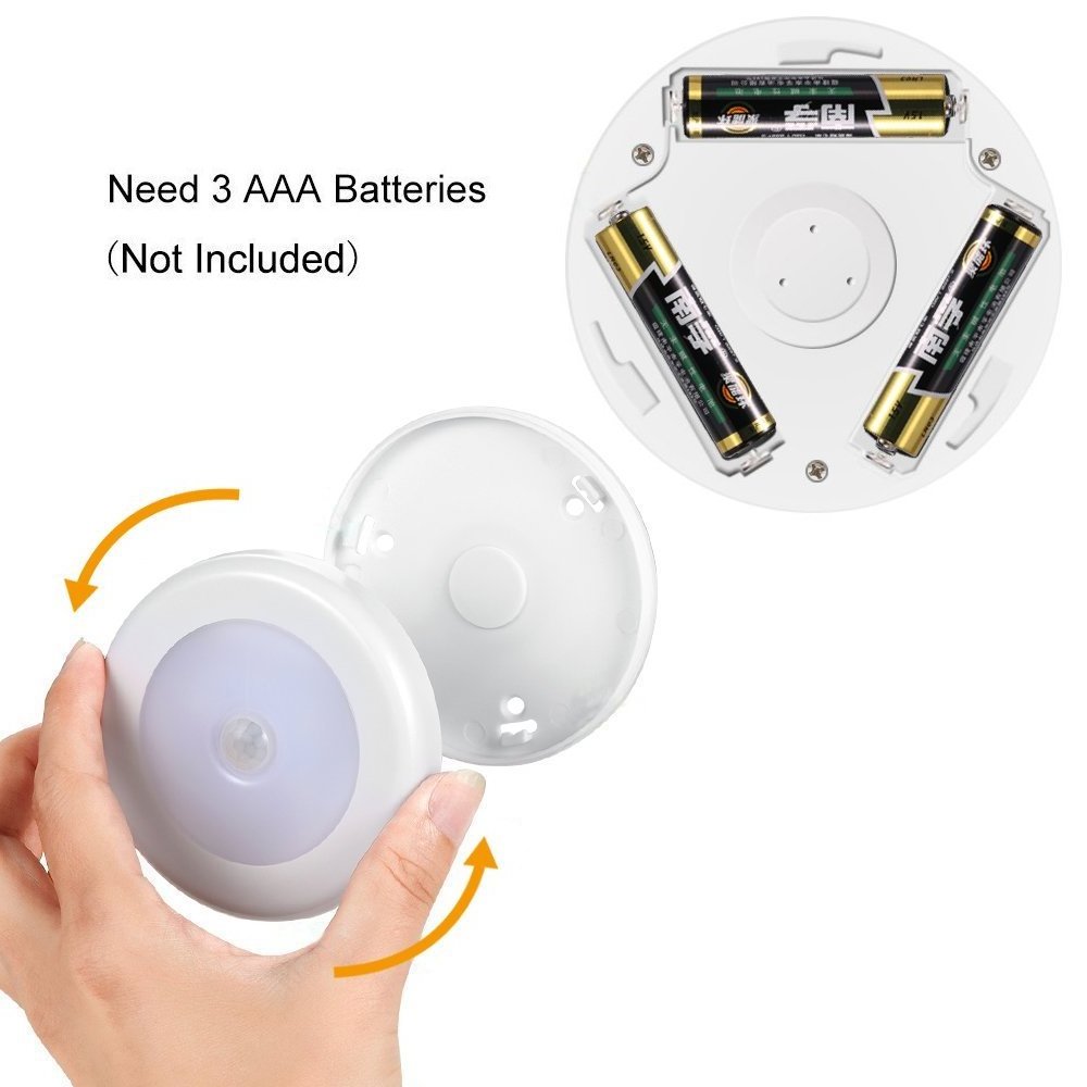 Super Bright LED Motion Sensor Lights - Cordless Battery Powered  Motion Sensing Closet Nightlight