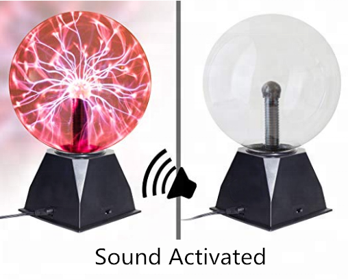 Novelty Nebula Thunder Lightning USB Powered Magic Plasma Ball Lamp Touch & Sound Sensitive Large Lightning Ball for Kid Bedroom