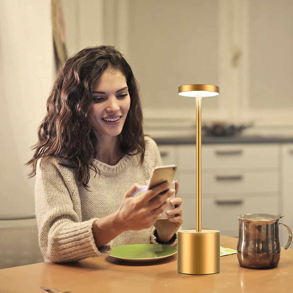 Romantic Unique Portable Wireless Touch LED Table Light for Restaurant Table Lamp