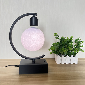 Levitating LED Night Light 3D Printing Moon Lamp Cool Light Table Lamp with Touch Control