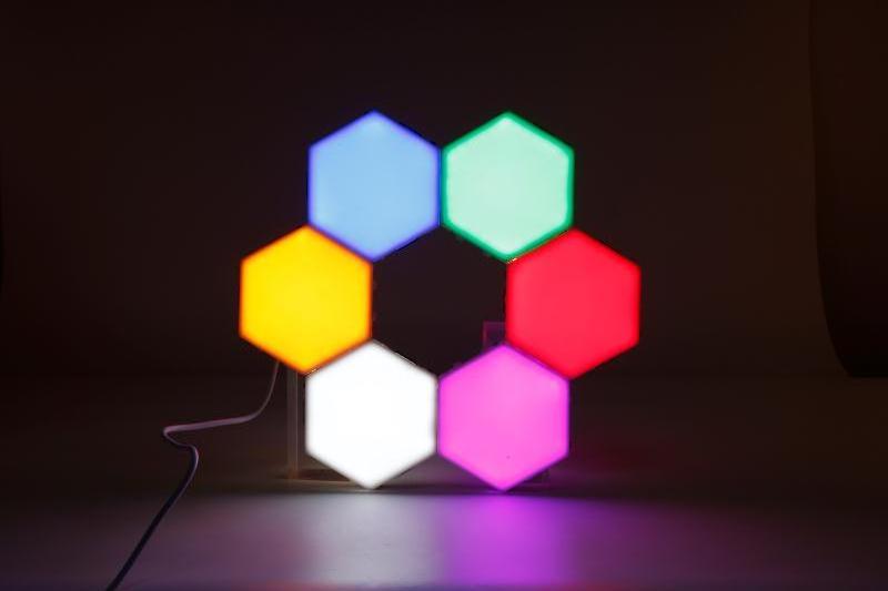 Modular Hexagon LED Lights Smart LED Wall Light Panels Touch Control RGB Night Light for Home