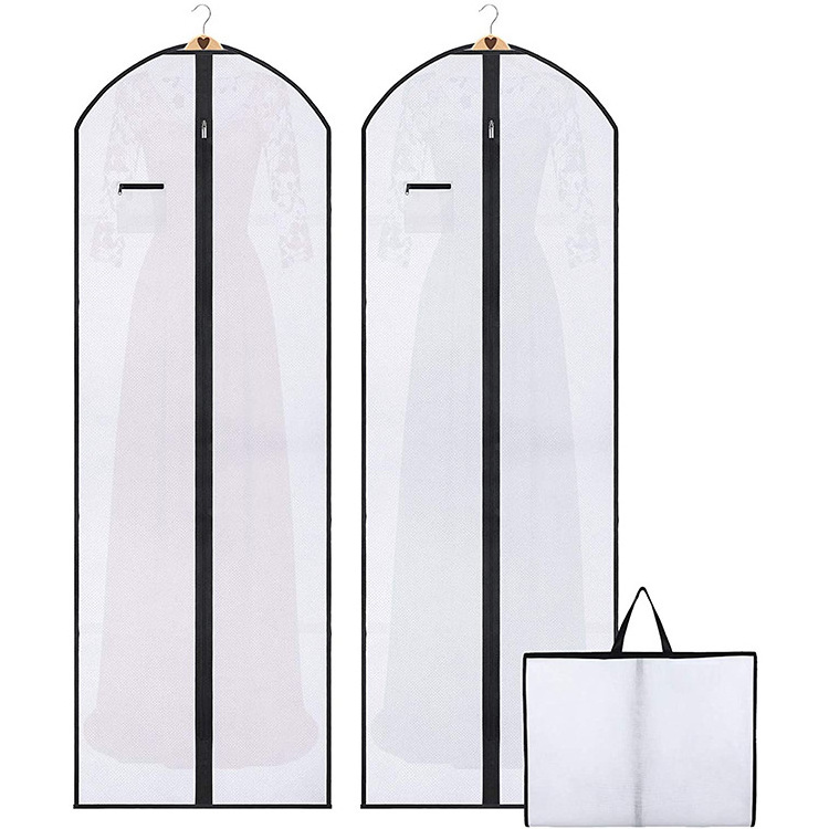 Wholesale Hanging Bag Non-Woven Fabric Household Clothing Cover Custom Dress Garment Bag