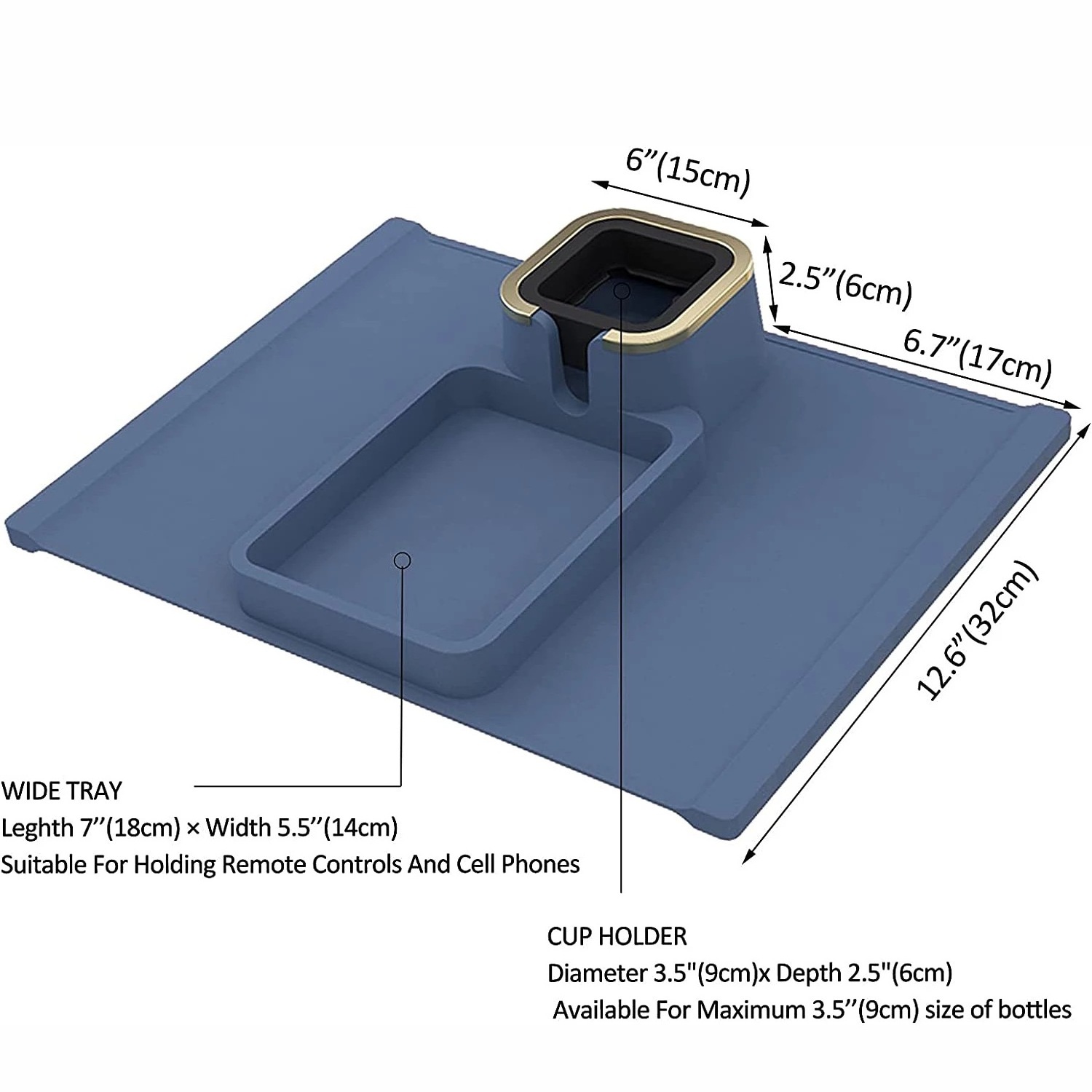 Food Grade Silicone Couch Cup Holder The Drink Holder for Your Sofa Couch Caddy for Middle of Couch Sofa armrest Tray Table