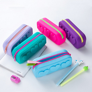 New Cute Soft Silicone School Pencil Case Pencil Box For Kids