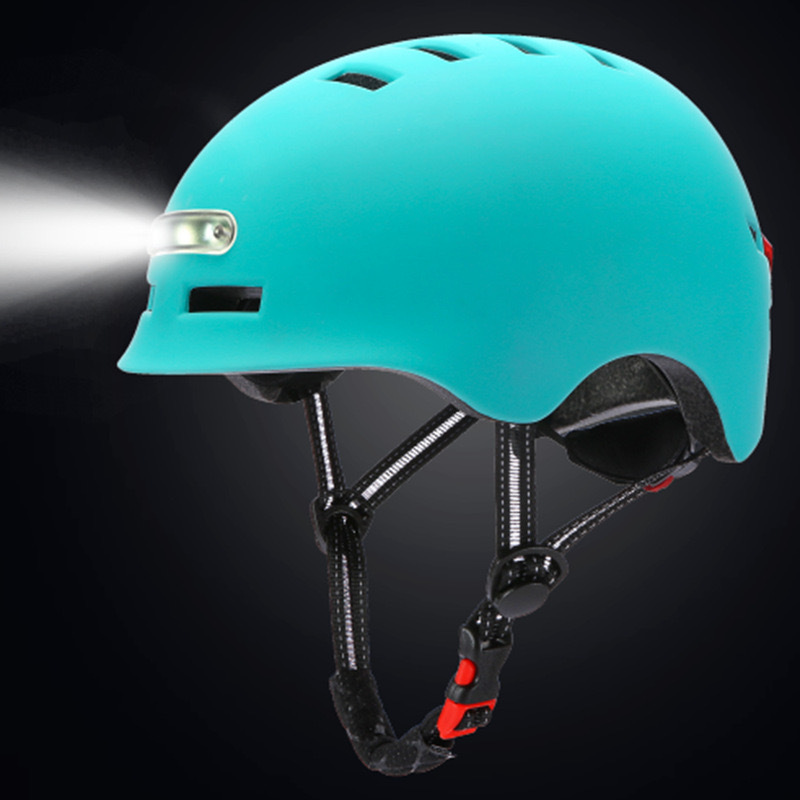 Skateboard Sports Safe Helmet  LED Light Bike Cycling Helmets For Women men