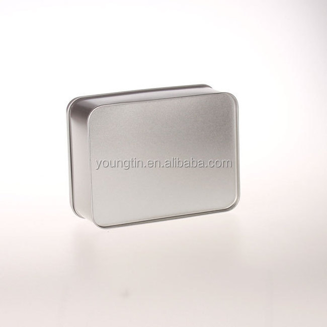 customized silver cookies tins wholesale food grade material empty metal tinplate tin box with window for food packaging