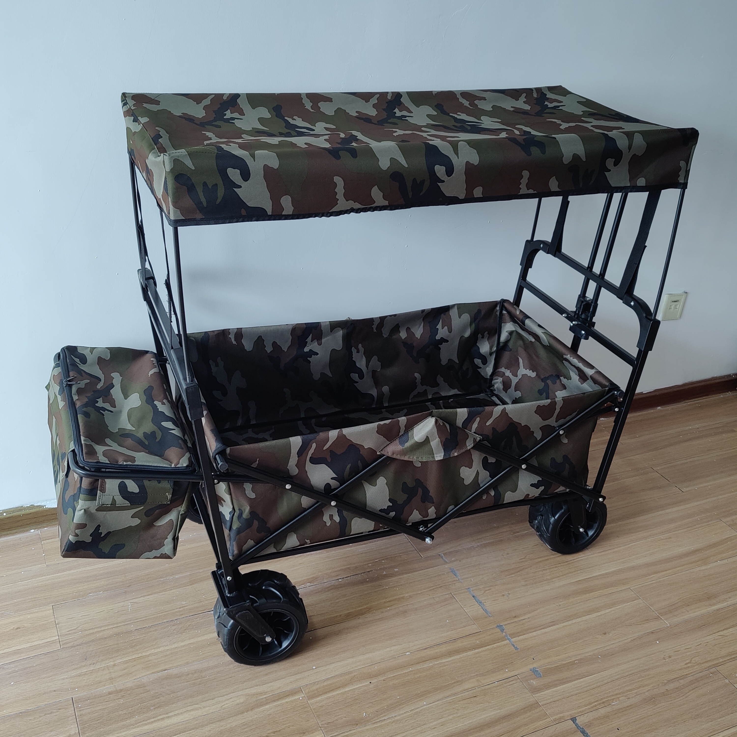 High Quality Outdoor Trailer Folding Aluminum Fishing Beach Hand Trolley Cart Beach Wagon Cart