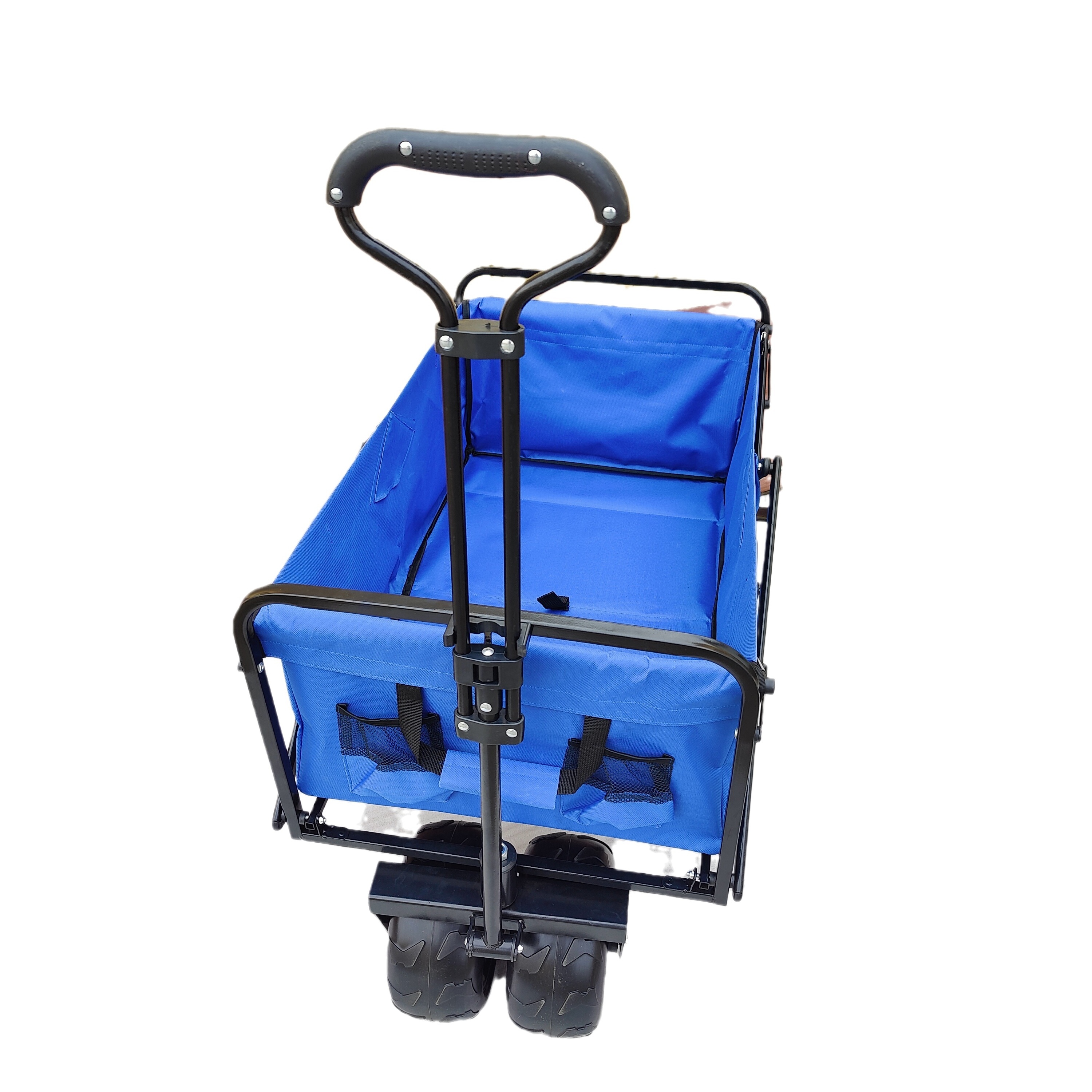 Portable Four-Wheel Collapsible Metal Foldable Wagon Utility Cart Beach Garden Outdoor Pull Trolley Hand Carts Trolleys