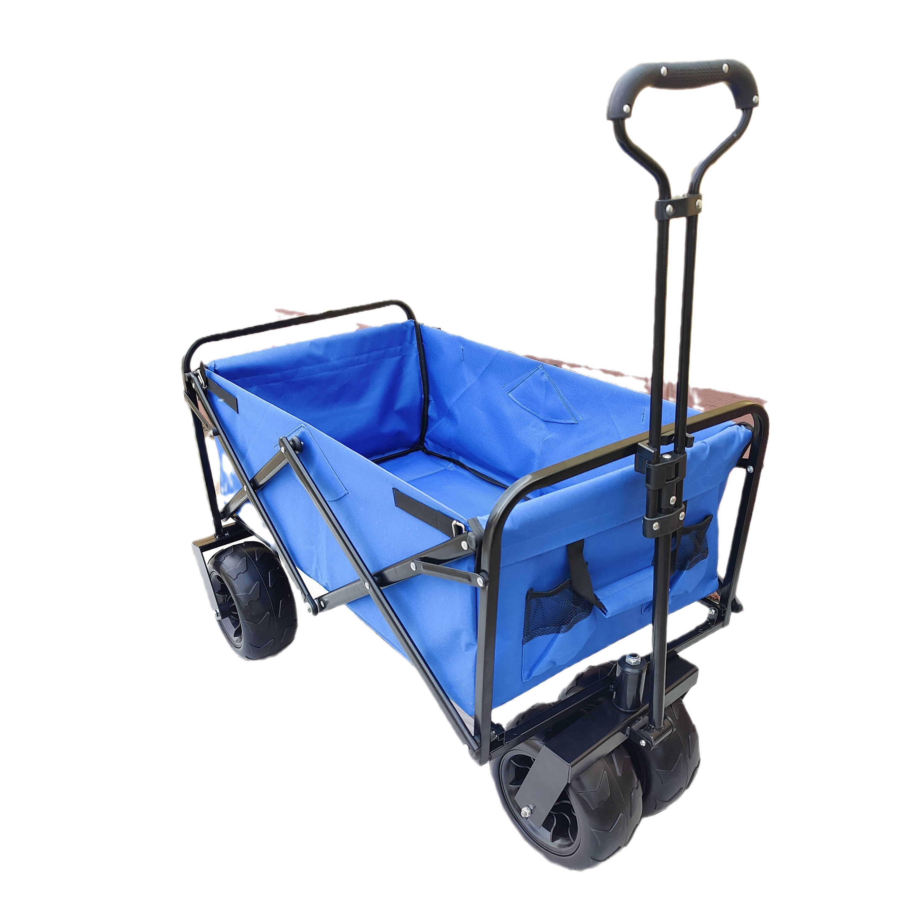 Portable Four-Wheel Collapsible Metal Foldable Wagon Utility Cart Beach Garden Outdoor Pull Trolley Hand Carts Trolleys