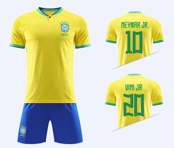 2023 Neymar Brazil Soccer Jersey Camiseta de futbol maillot de football kids