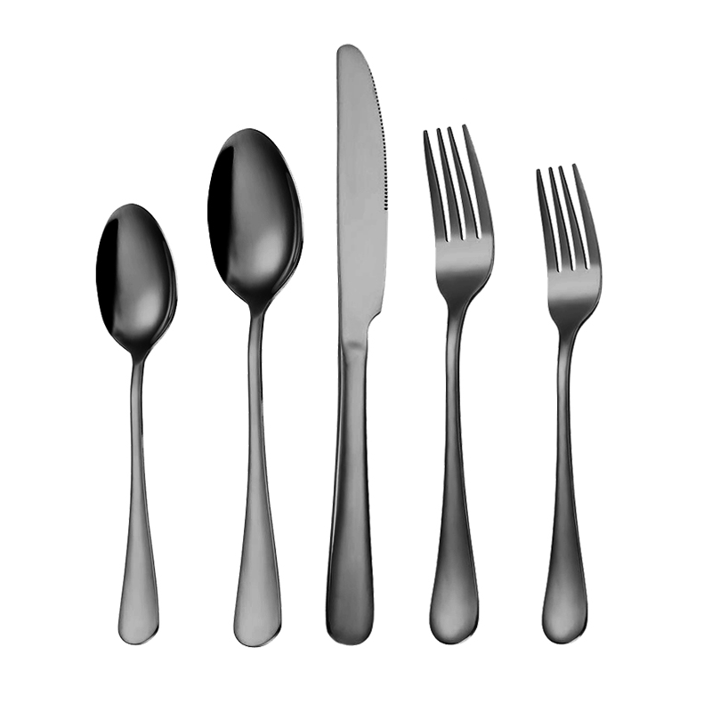 Support customized LOGO Flatware 304(18/10) stainless steel  gold dinner knife spoon fork set cutlery set wholesale