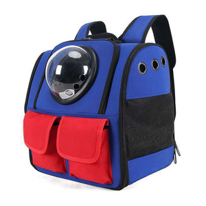 Wholesale New Arrival Black Red Dog Cat Carrier With Breathable Hole Animal Foldable Carrier Pet Backpack