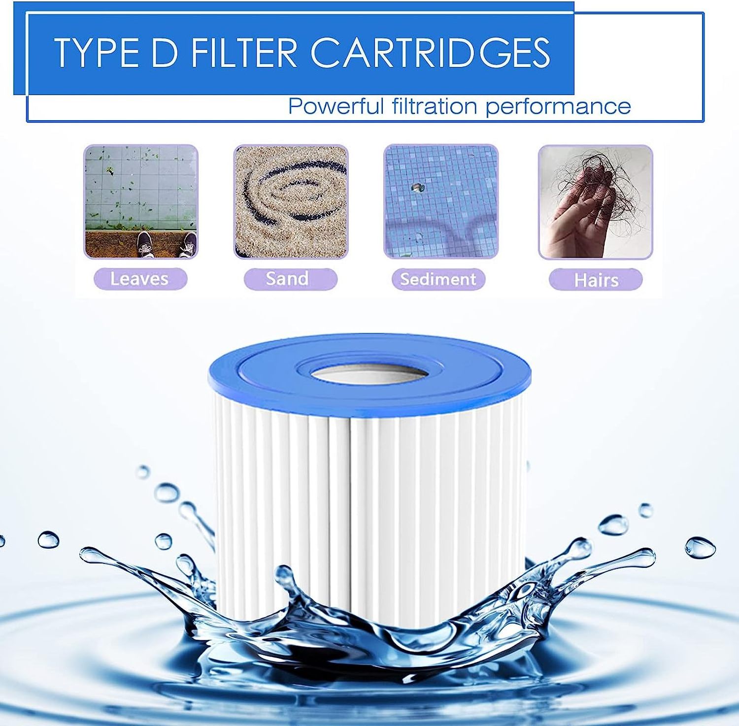 High Quality Pool Filter Cartridge Cleans Water Hot Tub Spa Filters Compatible with Pool Filter