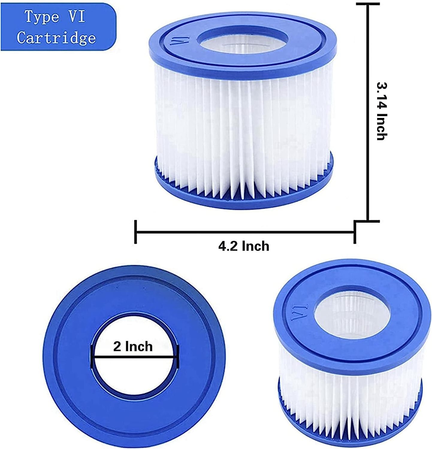 High Quality Pool Filter Cartridge Cleans Water Hot Tub Spa Filters Compatible with Pool Filter