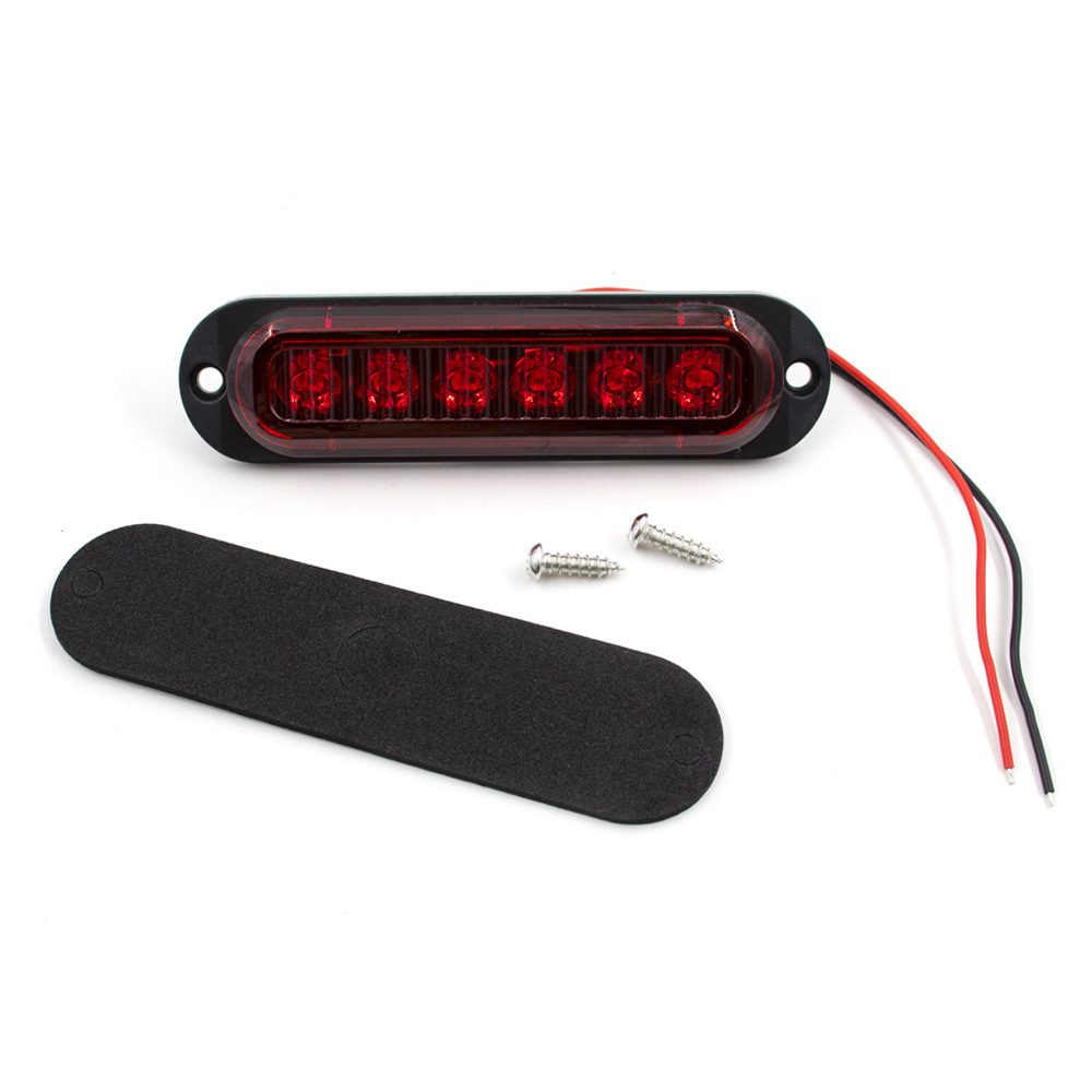 Truck Side Warning Width Light 6 LED Truck Side Light Truck Trailer Taillight Sign Light