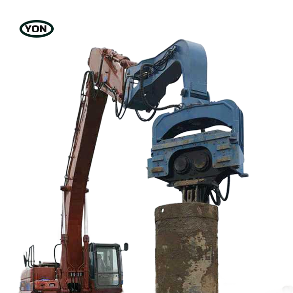 Quick-Coupler Compatible Excavator Vibro Hammer helical pile driver for excavator