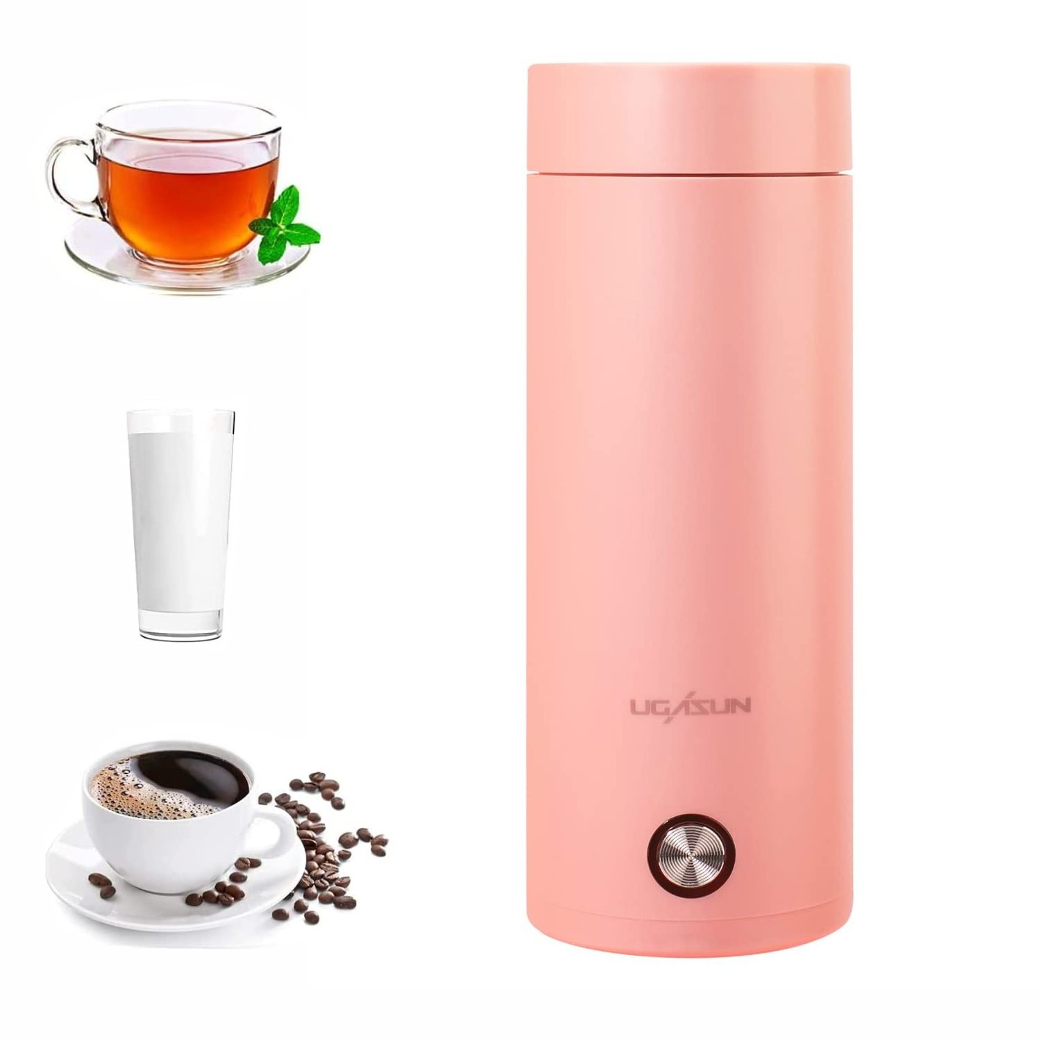 Mini Electric Portable Tea Kettle 400ml Electric Kettle with Keep Warm Function Water Boiler  Stainless Steel 300W heating cup