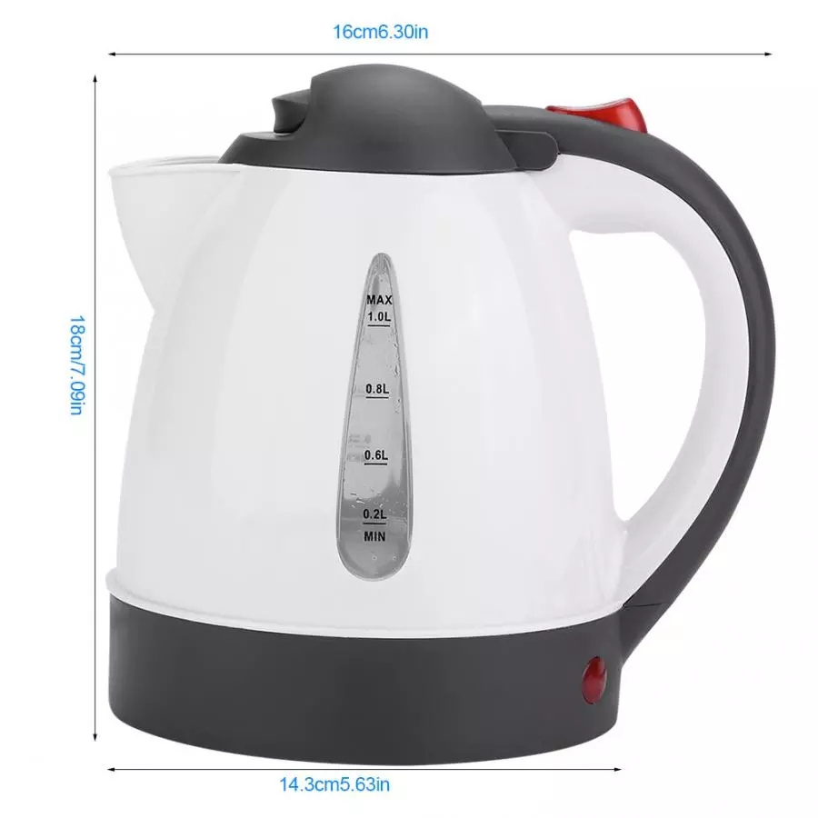 New 12V 24V DC Universal Car Kettle Car Insulation Cup Fast Heating Pot 1L Car Electric Kettle 12 Mechanical OEM Stainless Steel