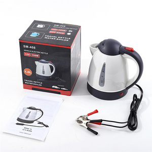 New 12V 24V DC Universal Car Kettle Car Insulation Cup Fast Heating Pot 1L Car Electric Kettle 12 Mechanical OEM Stainless Steel