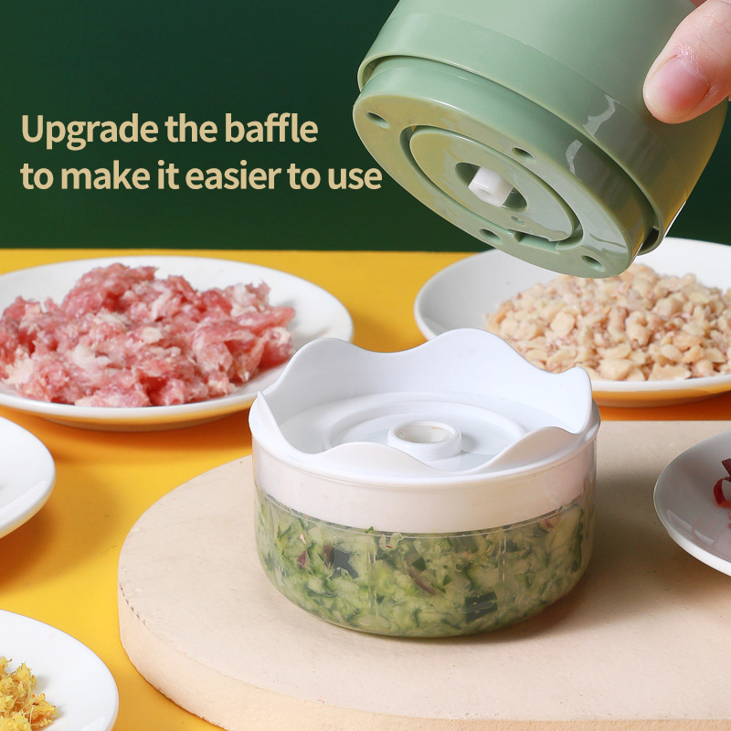 Kitchen Mini garlic masher 250ml USB Charging Food Chopper Garlic Chili Meat Grinder Baby Complementary Food Mixer