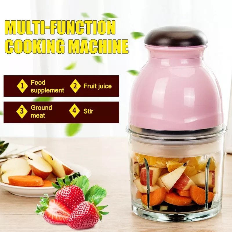 Portable Personal Blender Mixer Food Processor With Chopper Bowl 600ml Juicer Bottle Meat Grinder Baby Food Maker 220V