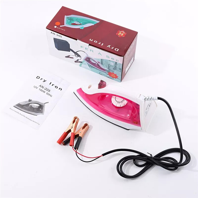 Professional 12v solar iron  dc steam Handheld Garment Steam Iron  for Family and Travel