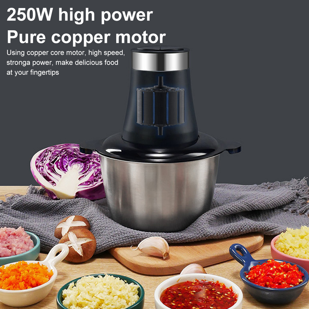 Factory Supply Manual Meat Grinder Stainless Steel Chopper Electric Powerful Yam Pounder Food Processor Electric Salad Chopper