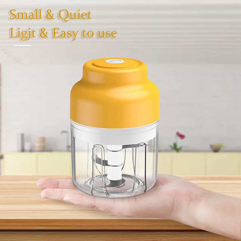 Mini Electric Vegetable Chopper Garlic Masher Crusher 250ML USB Rechar geable Ginger Meat Grinder Food Processor Kitchen Gadget