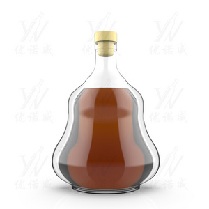 Best Selling Brandy Vodka Spirit Liquor Bottle 500ml 750ml 1000ml Whiskey Glass Bottle