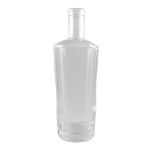 Customized Shape Extra Flint 750ml Vodka Glass Bottle Hot Sale In Mexico Empty Glass Bottle With Cork