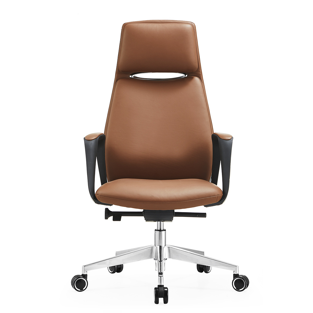 Factory Direct Brown Recliner Modern Pu Swivel Executive High Back Ergonomic Chairs For Leather Office Chair