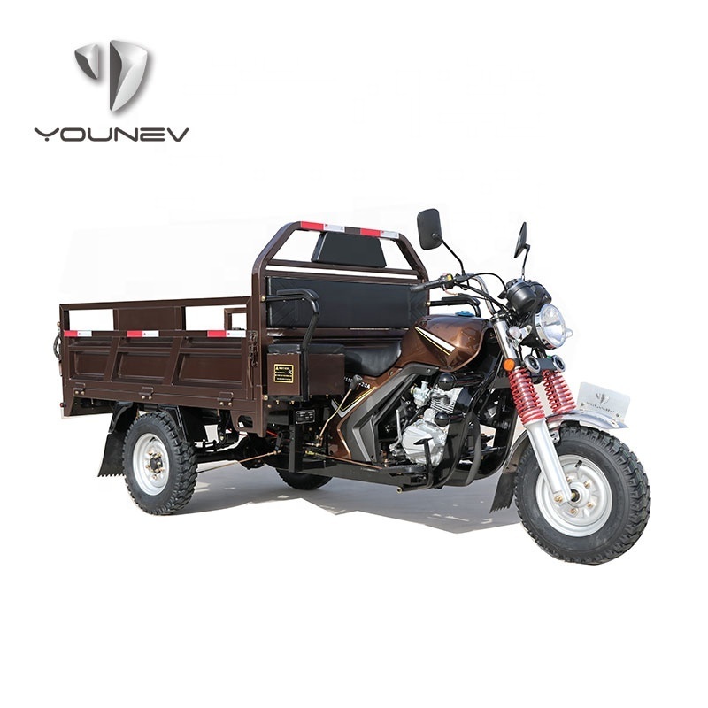 YOUNEV motorcycle 150cc gasoline moto engine cargo 3 wheel tricycle for farm