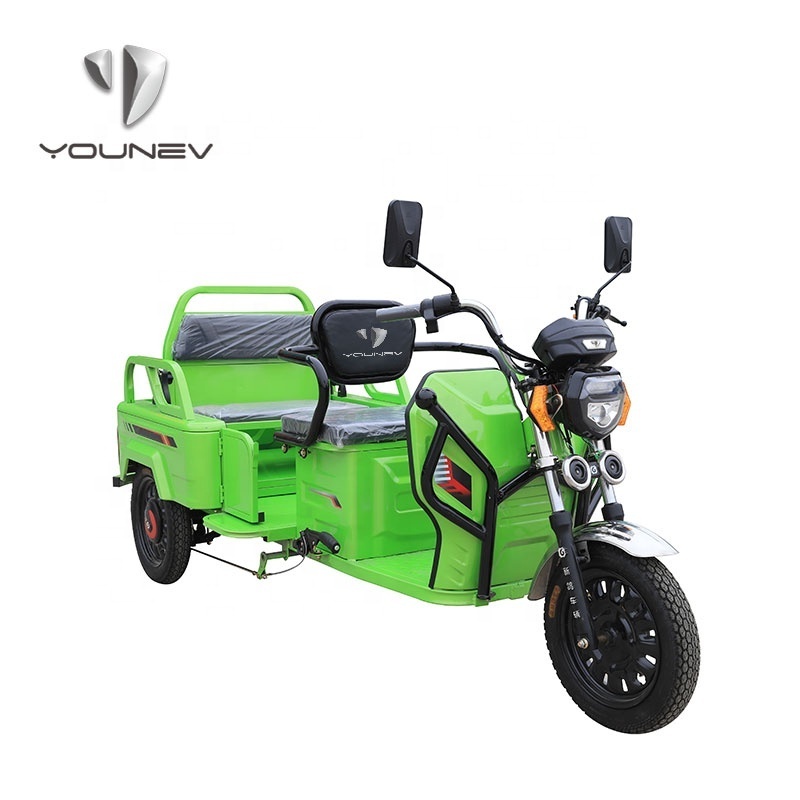 YOUNEV passenger tricycle cargo tricycles 3 wheel motorcycle electric for ladults 48v 500w