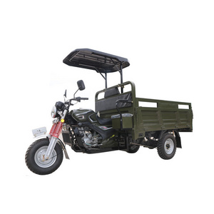 New Style 200cc Family Used Gasoline Motorized Tricycle Big Cargo Tricycle Motorized Tricycles Motorcycle with Roof