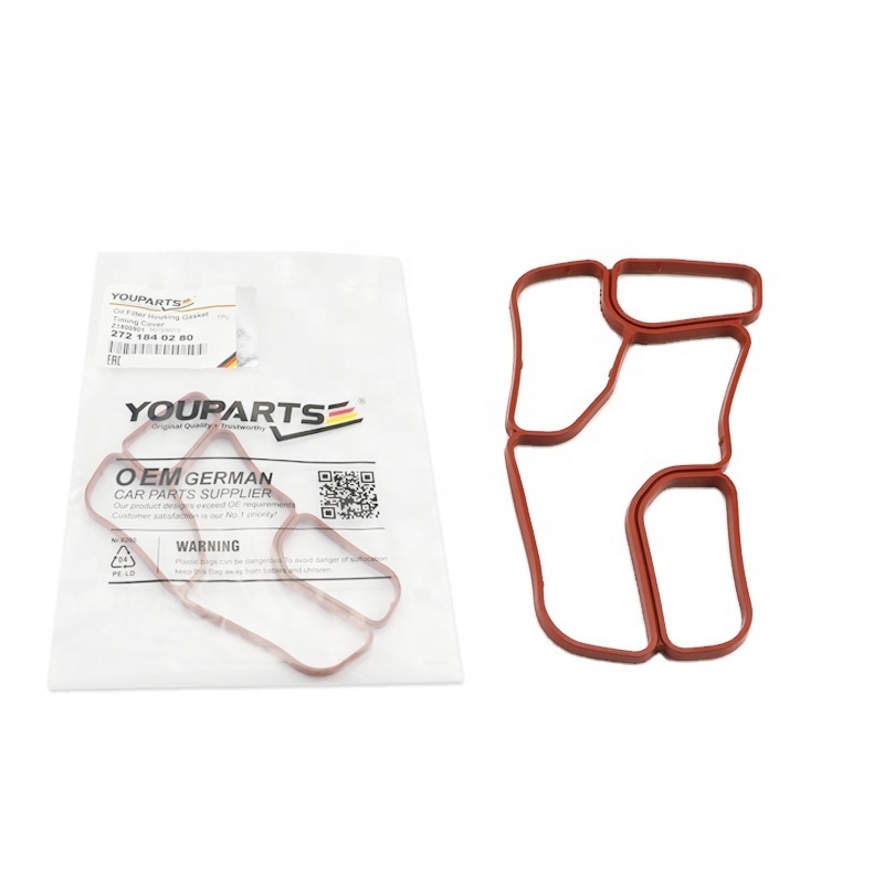 YOUPARTS 272 184 02 80 Oil Filter Housing Gasket Timing Cover For BENZ M272 M273 ALL Gasket Seal