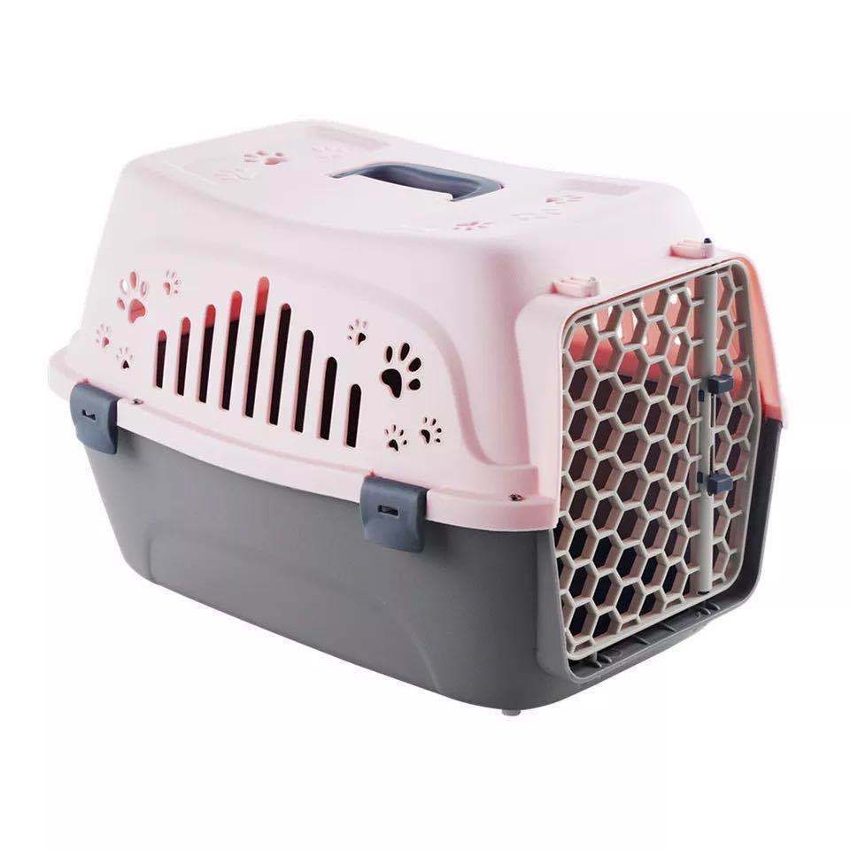 2023 Sturdy Plastic Airline Pet Cat Carriers Portable Pet Air Travel Kennel Outdoor Cat Dog Carrier For Sale