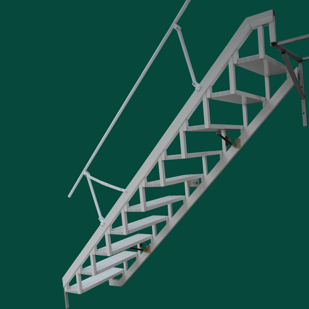 Customized Aluminium Alloy Collapsible Folding Stairs Against Wall