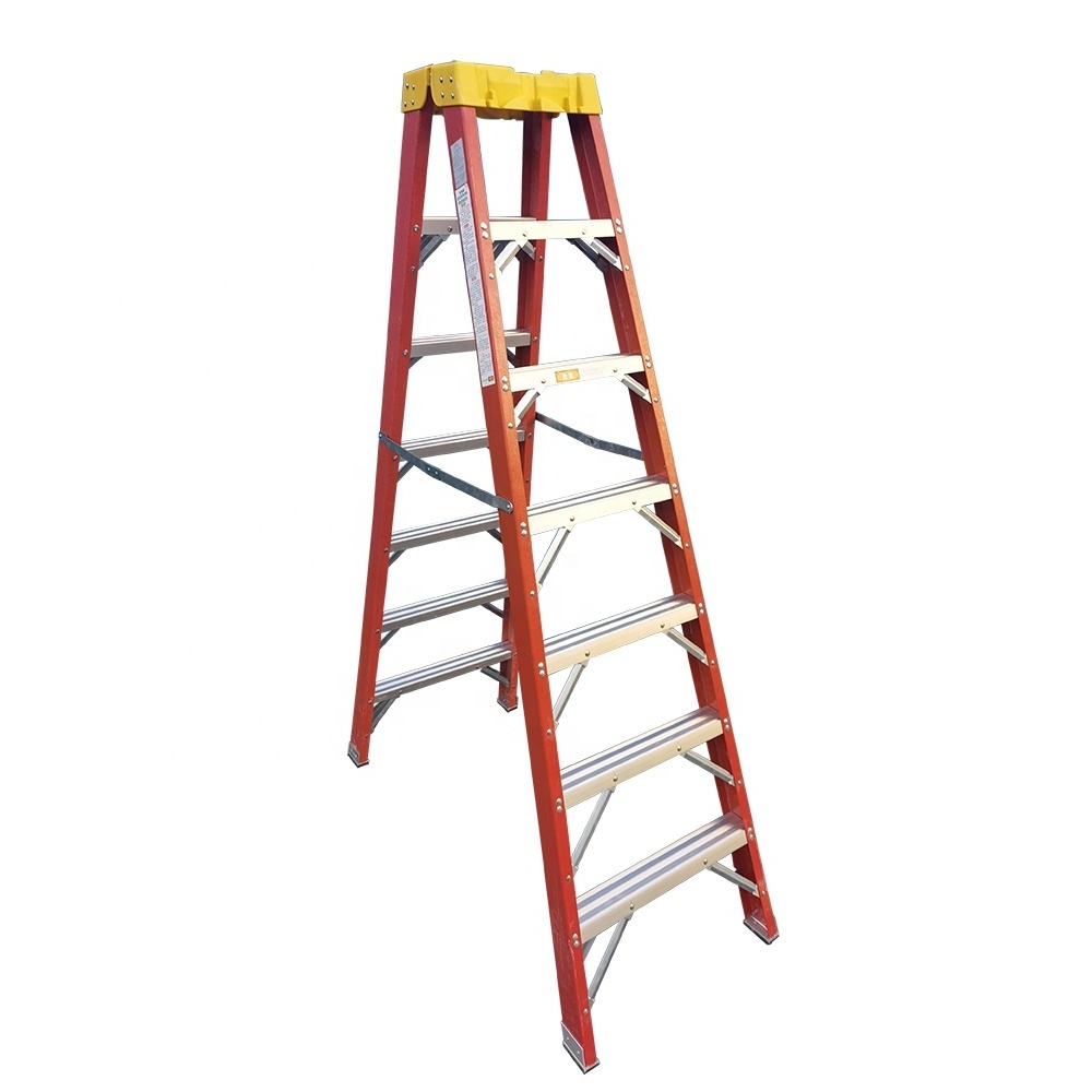 Fiberglass Adjustable Durable Insulated Step Ladder for Electrician Safety Work