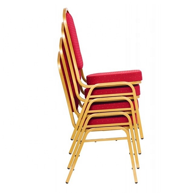 Wedding Banquet Chairs Chairs Armchair Stackab Chairle Fabric Metal Iron Modern Stackable Wholesales Price Red Chairs Dining 6KG