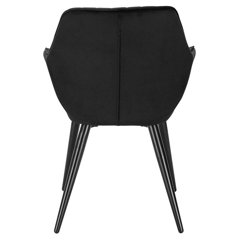 Hot Sale sillas Luxury black Metal dining chairs stoele With Arms For Restaurant Room