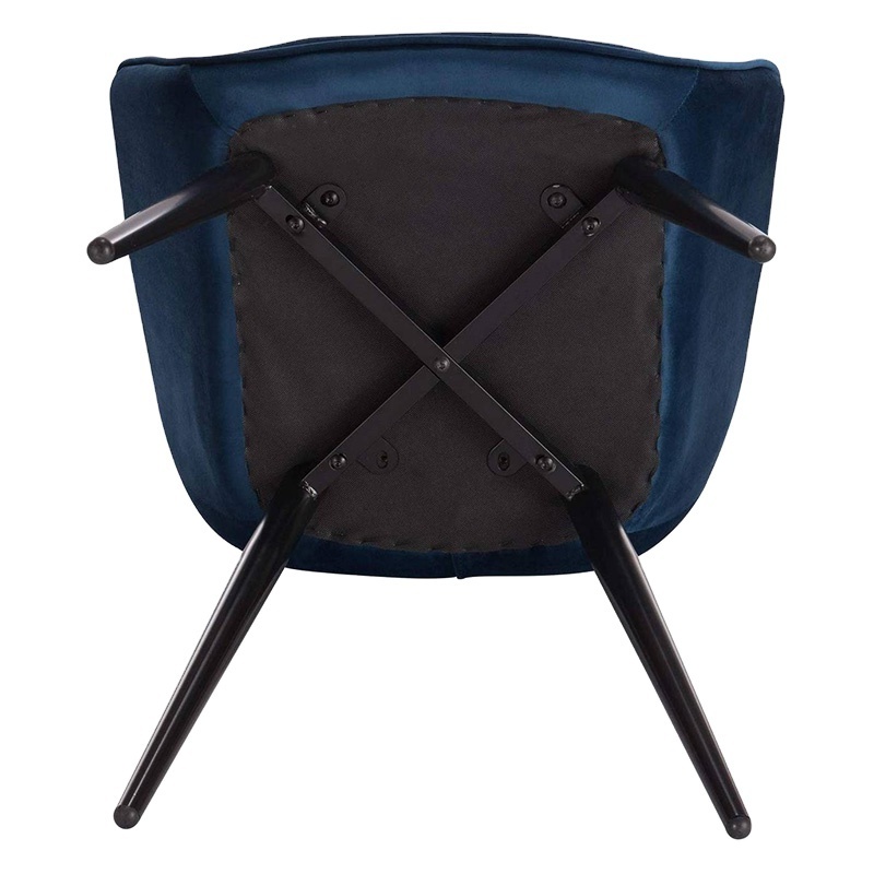 2021 new modern restaurant fabric dinning navy velvet dining chairs for sale