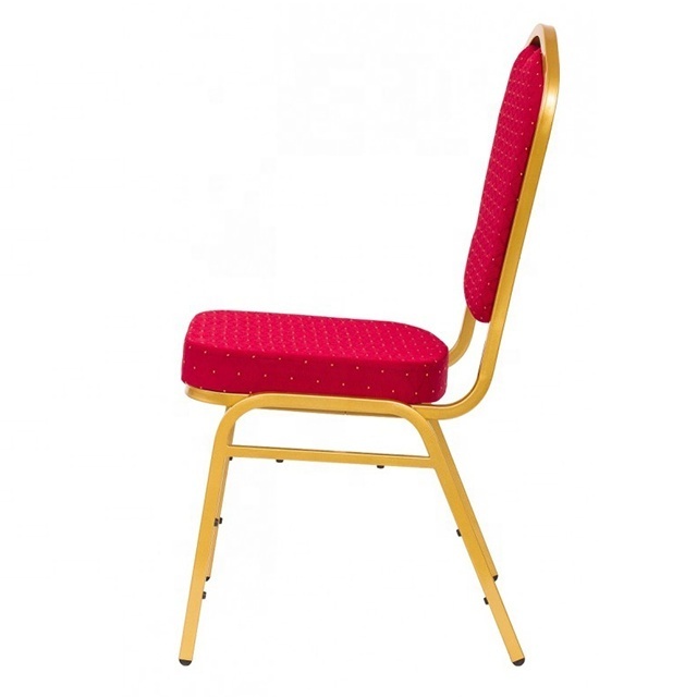 Wedding Banquet Chairs Chairs Armchair Stackab Chairle Fabric Metal Iron Modern Stackable Wholesales Price Red Chairs Dining 6KG