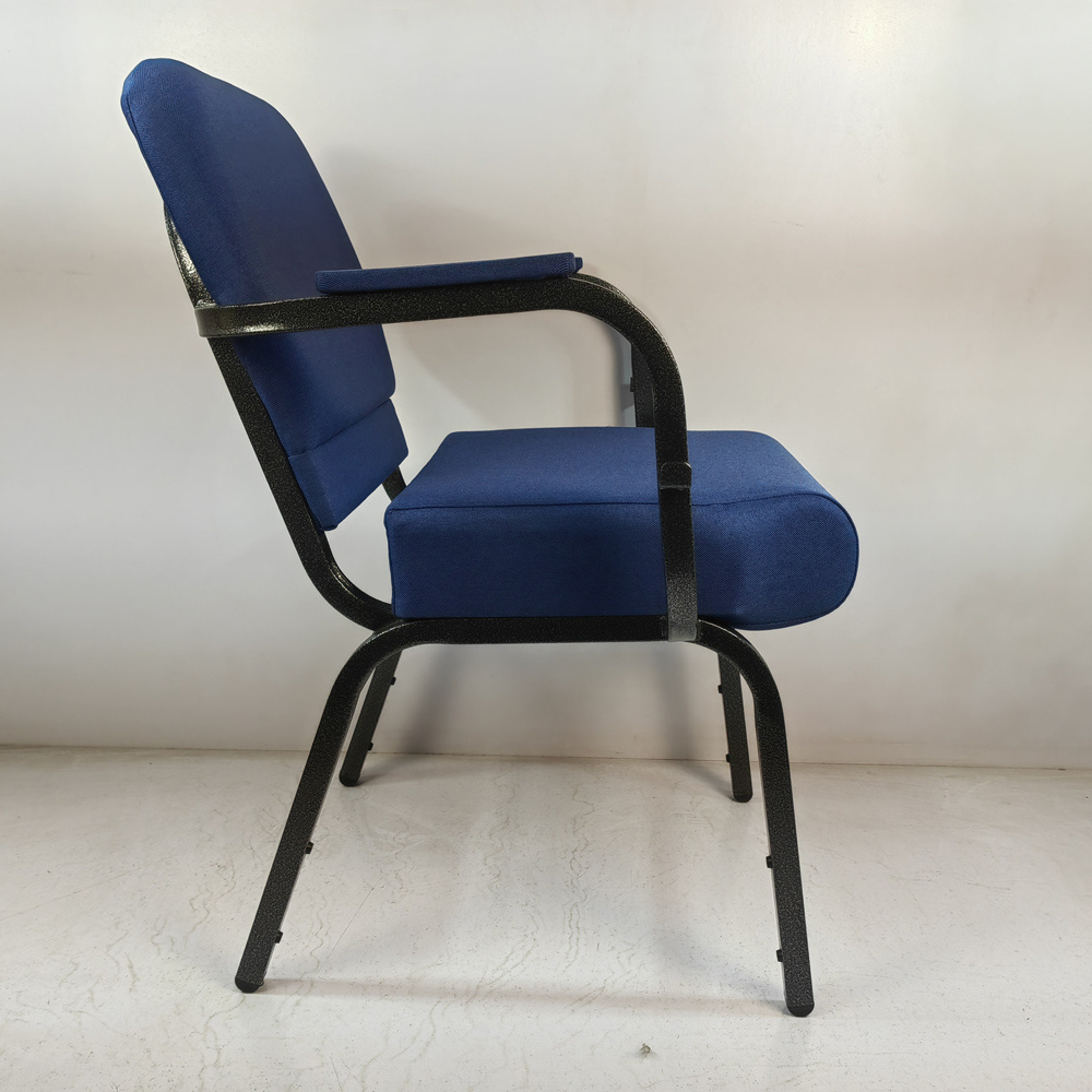 Factory Supplies  High Quality Stackable Wedding Chair Hotel Restaurant Indoor Wedding Blue Church Chair