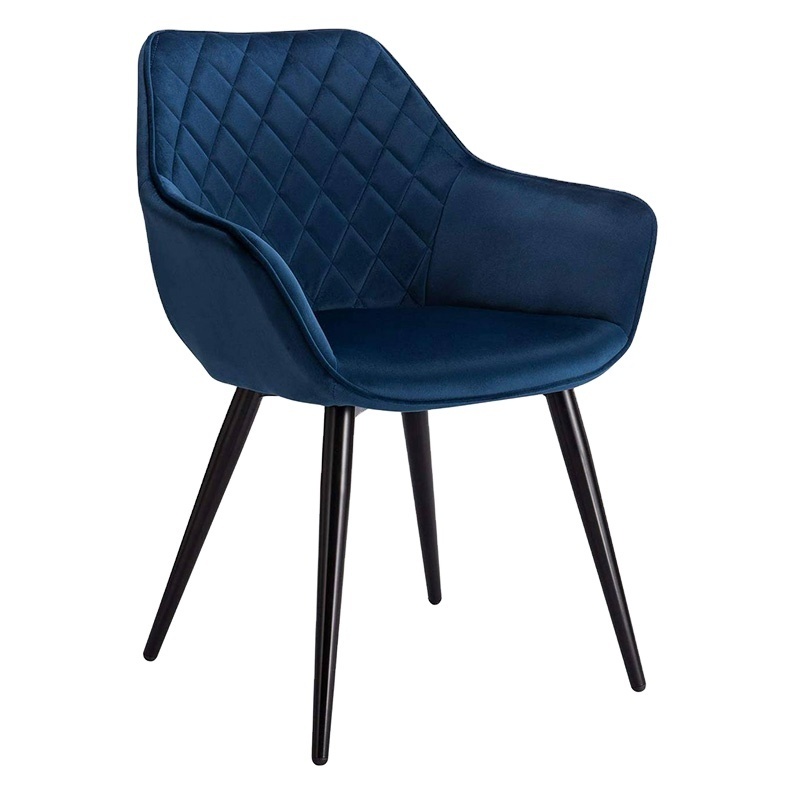 2021 new modern restaurant fabric dinning navy velvet dining chairs for sale