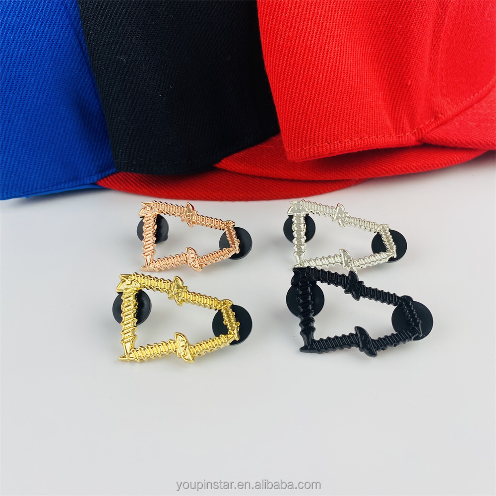 Metal crafts wholesale hat pins,gold plated soft hard custom enamel pin brim clip