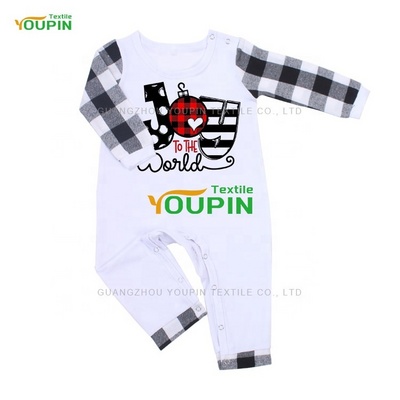 Hot Sale Newborn Clothes Buffalo Plaid Long Sleeve Baby Romper Soft Polyester Cotton Feel Baby Onesie for Sublimation