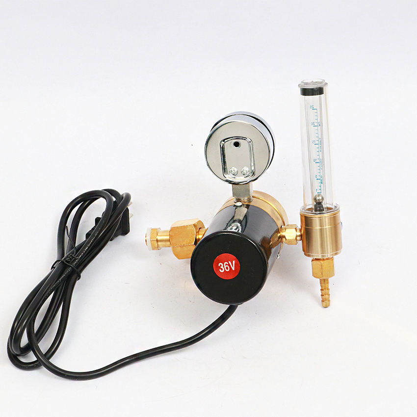 Best-selling  Full Brass CO2 Regulator With Heater 36v  110v 220v