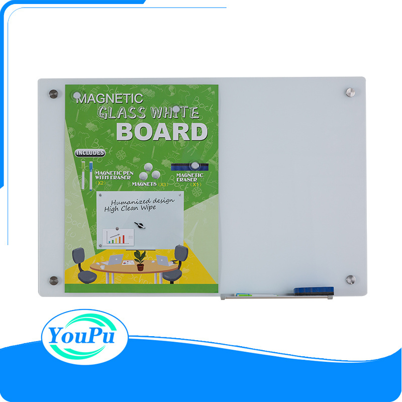 Wholesale Custom Frameless Magnetic Glass Board Whiteboard and Wall Mounted Dry Erase Board