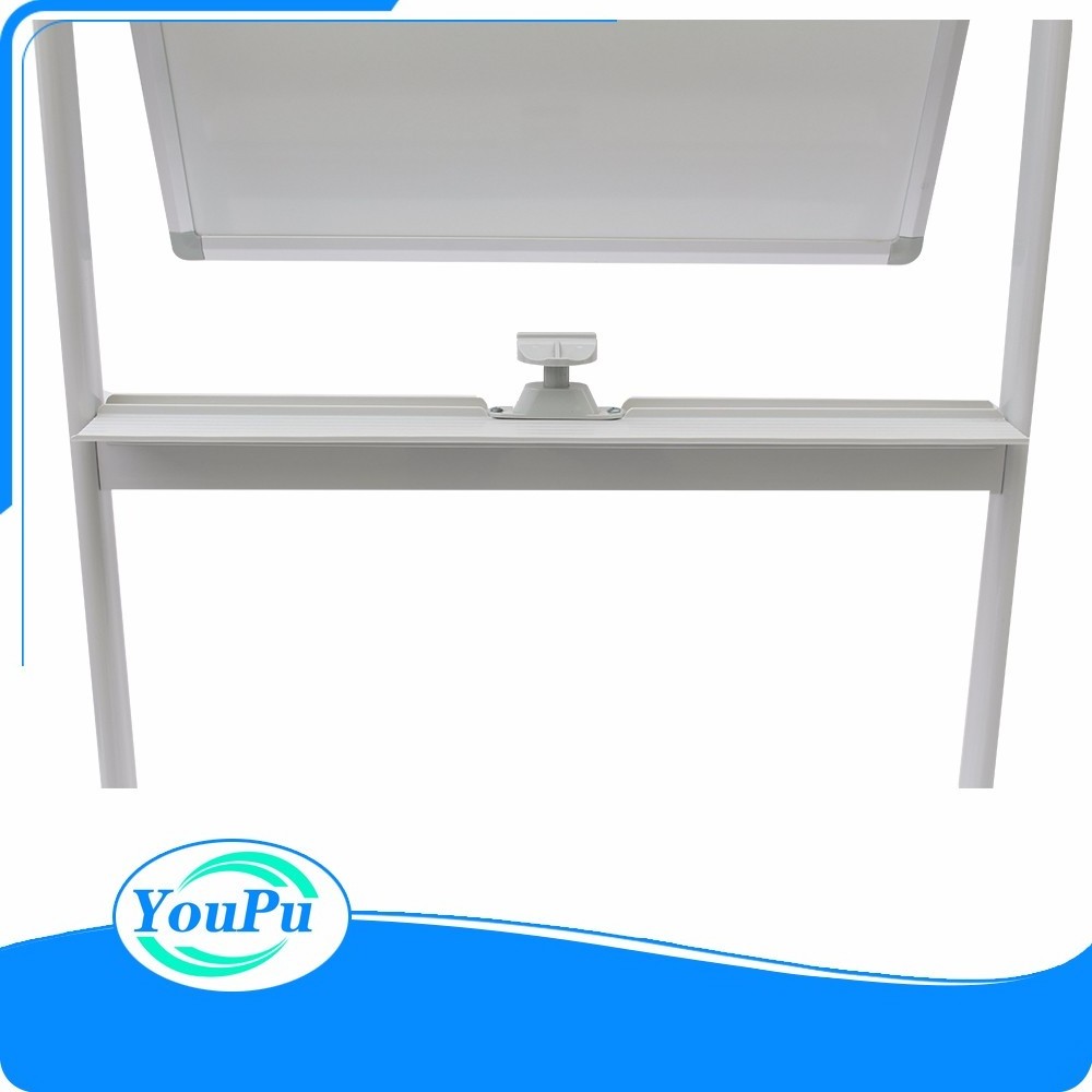 New Style Double Sided Mobile Magnetic Whiteboard Stand 360 degrees rotated with steel stand